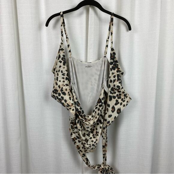 Aerie Leopard Wrap One Piece Swimsuit Sz.XXL - Picture 6 of 14